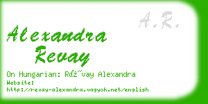 alexandra revay business card